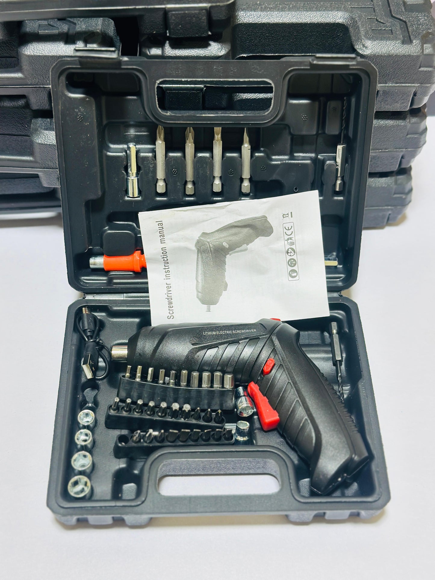 47 pcs Cordless Electric Screwdriver Drill 3.6V Rechargeable
