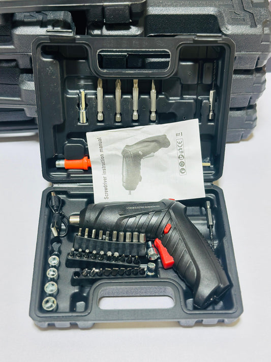 47 pcs Cordless Electric Screwdriver Drill 3.6V Rechargeable