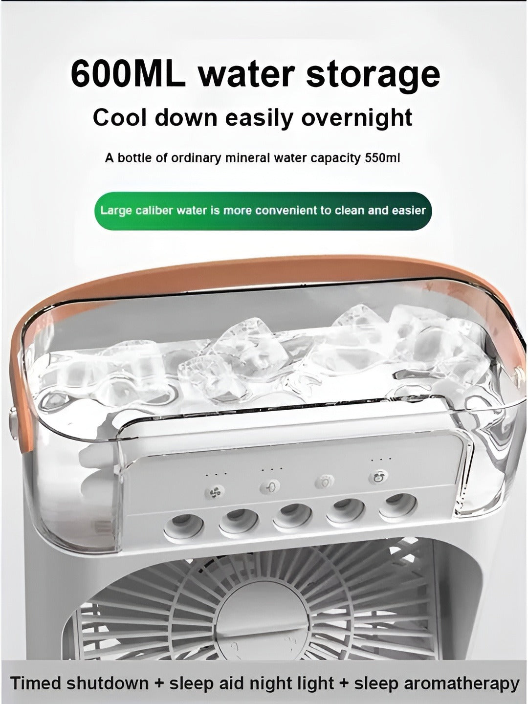 4 In 1 Fan Air Cooler with Humidifier & Night Light | Mist Fan